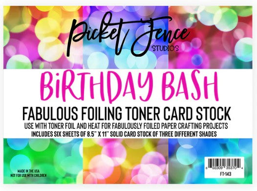 Birthday Bash Toner Card Fronts