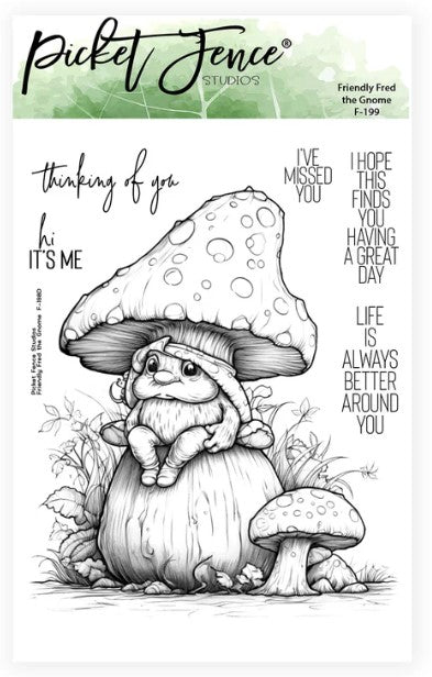 Friendly Fred the Gnome Stamp and Metal Die Combo