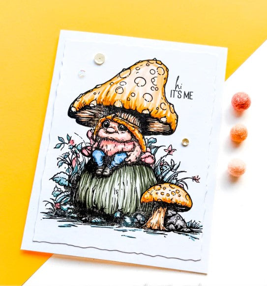 Friendly Fred the Gnome Stamp and Metal Die Combo