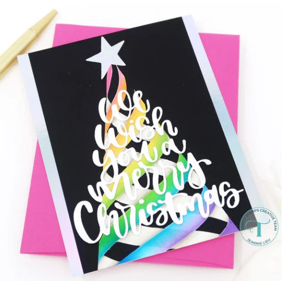 Ribbon Twirl Tree Stencil