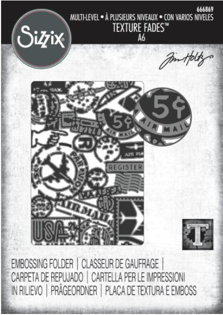 Air Mail Tim Holtz Vault 3D Embossing Folder