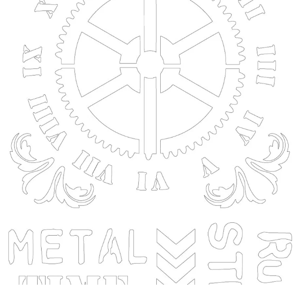 Tick Tock Wheel Stencil 6 x 9